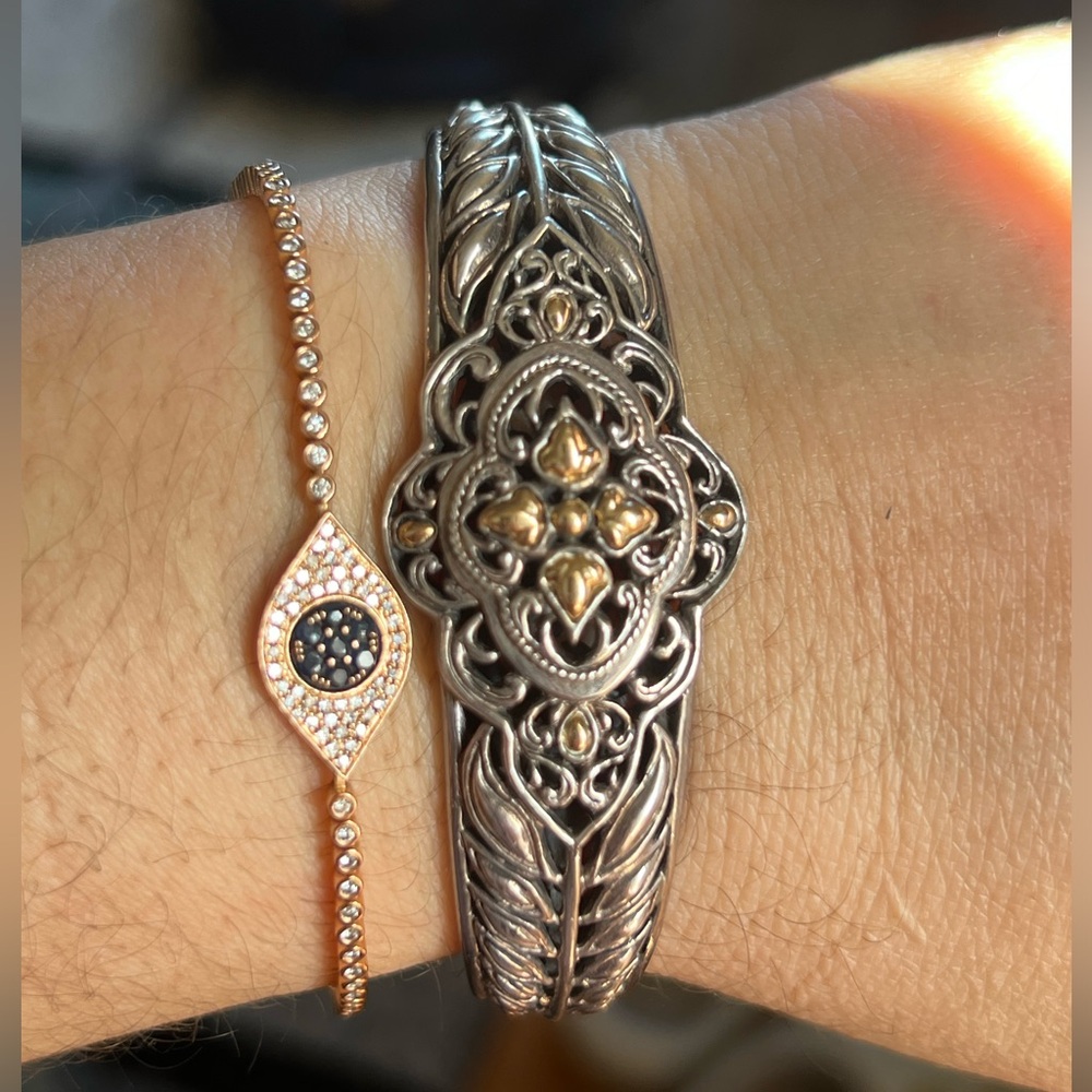 18k gold/925 silver Bangle bracelet